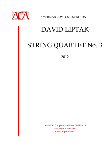Free Sheet Music Liptak String Quartet No 3