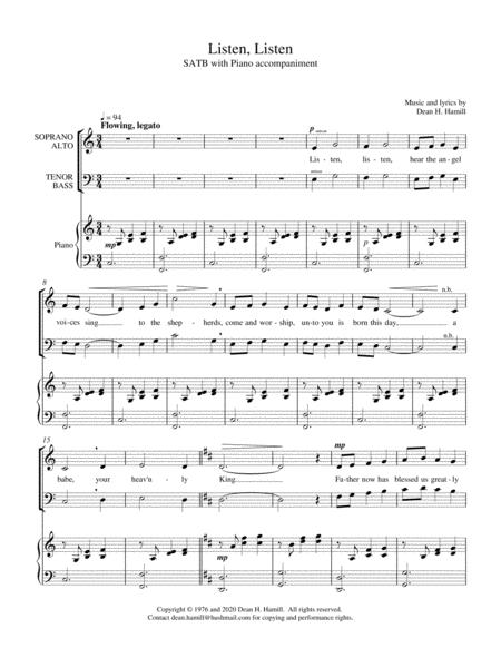 Listen Listen Satb With Piano Accompaniment Sheet Music