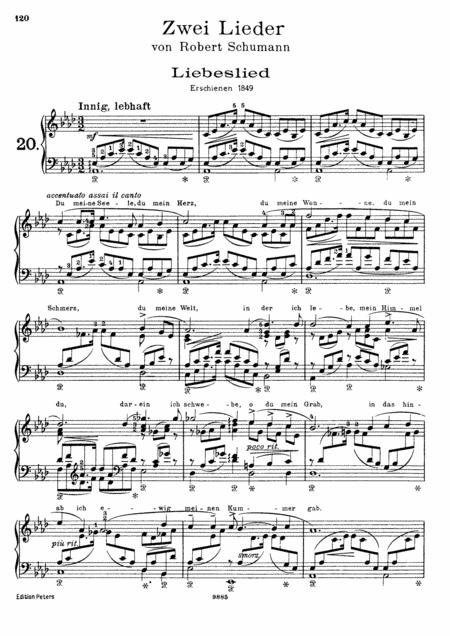 Free Sheet Music Liszt Schumann Liebeslied Widmungs 566 Original Version