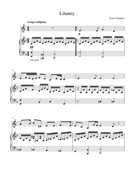 Free Sheet Music Litaney