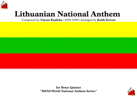 Free Sheet Music Lithuanian National Anthem For Brass Quinttet