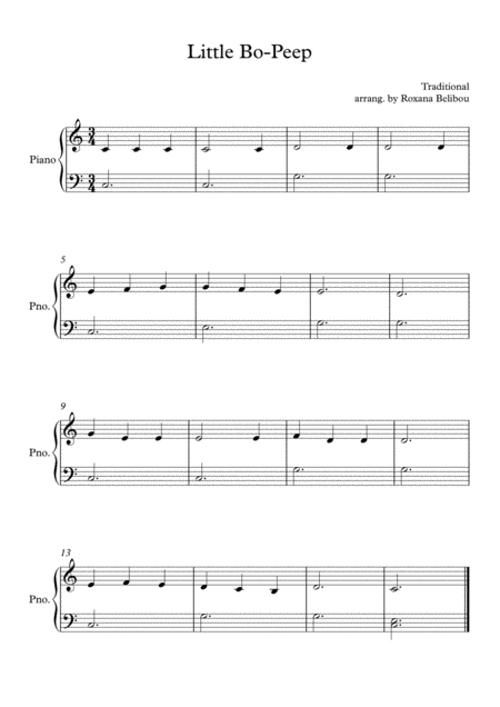 Free Sheet Music Little Bo Peep