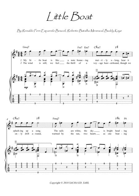 Little Boat O Barquinho Guitar Fingerstyle Sheet Music