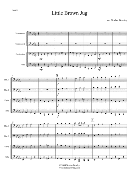 Little Brown Jug Low Brass Quartet Sheet Music