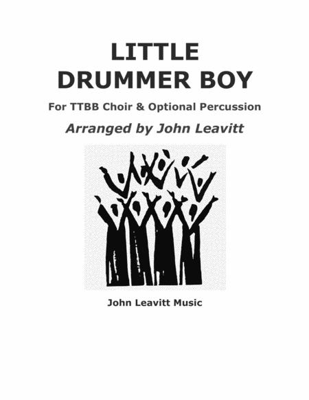 Free Sheet Music Little Drummer Boy Ttbb Choir A Cappella With Optional Percussion