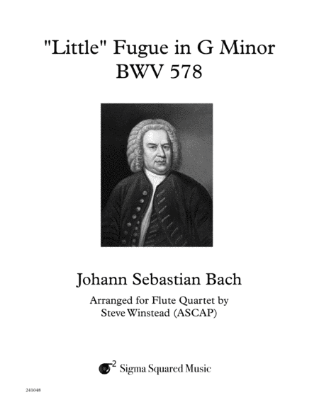 Little Fugue In G Minor Bwv 578 For Flute Quartet Or Choir Sheet Music