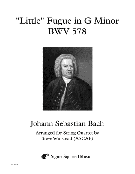 Little Fugue In G Minor Bwv 578 For String Quartet Sheet Music