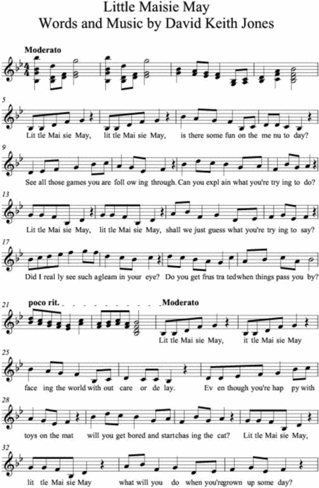 Free Sheet Music Little Maisie May