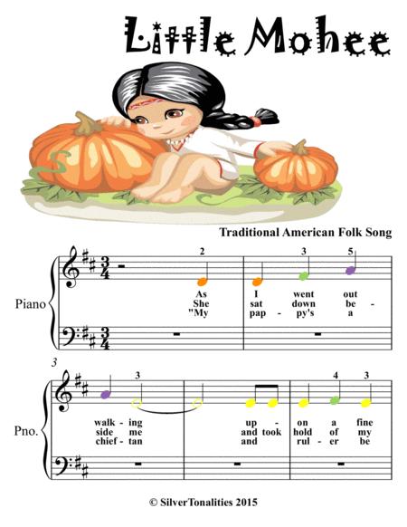 Little Mohee Beginner Piano Sheet Music With Colored Notation Sheet Music