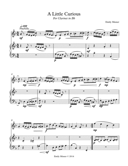 Little Pieces For Clarinet And Piano Sheet Music