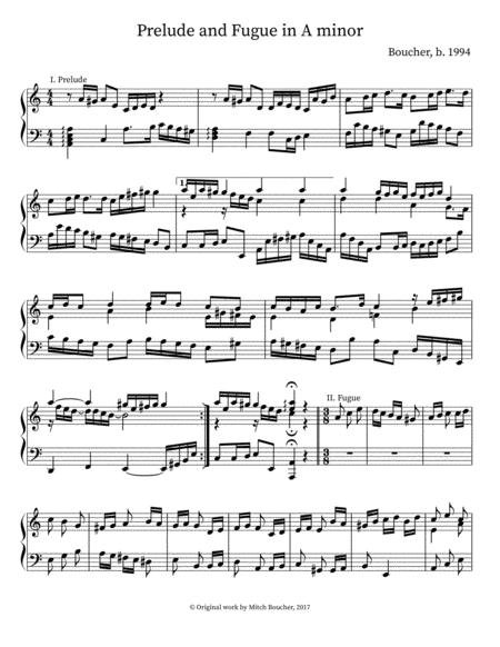 Little Prelude And Fugue In A Minor Sheet Music