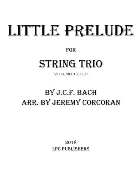 Free Sheet Music Little Prelude For String Trio