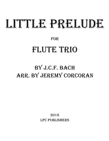 Little Prelude For Three Flutes Sheet Music