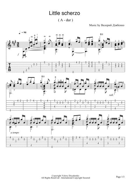 Little Scherzo For Guitar Sheet Music