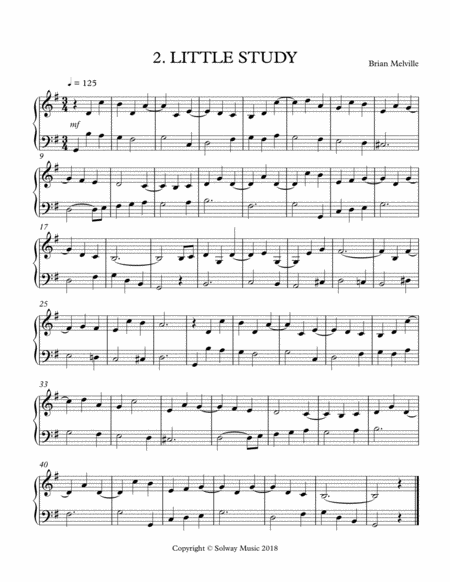 Free Sheet Music Little Study