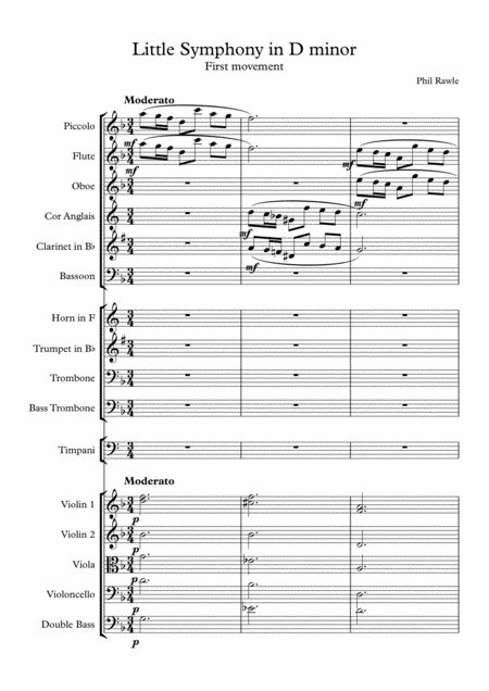 Little Symphony In D Minor Sheet Music