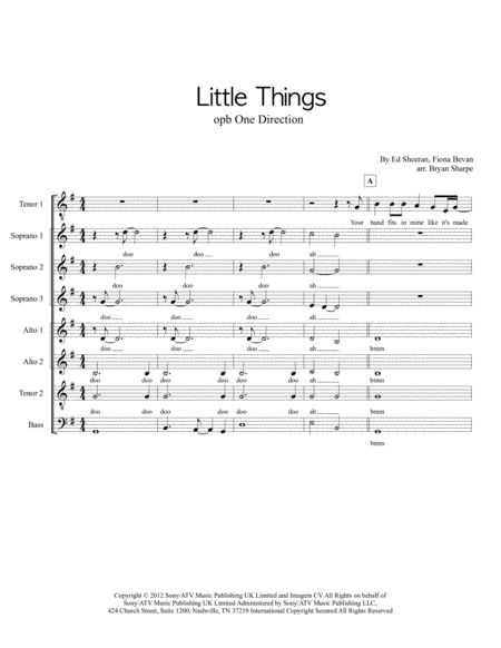 Free Sheet Music Little Things