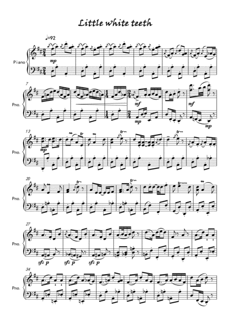 Little White Teeth Sheet Music