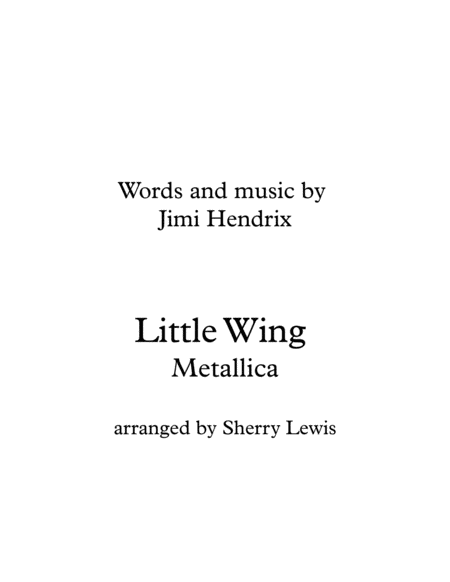Free Sheet Music Little Wing Metallica String Quartet For String Quartet