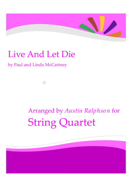 Live And Let Die String Quartet Sheet Music