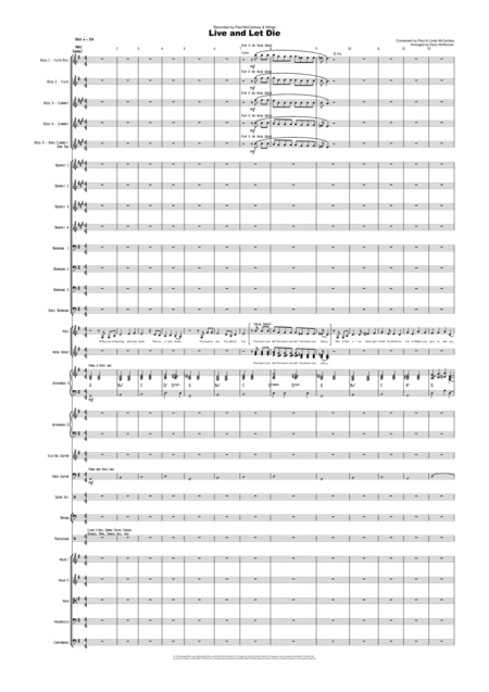 Live And Let Die Vocal With Big Band And Optional Strings Key Of G Sheet Music