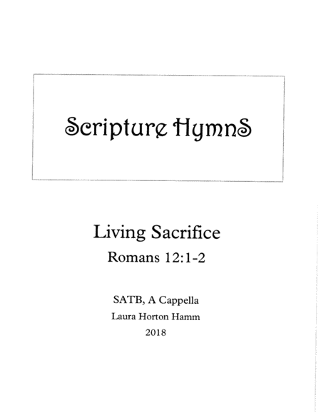 Living Sacrifice Sheet Music