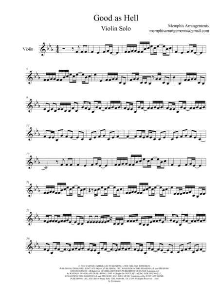 Lizzo Good As Hell Violin Sheet Music Sheet Music