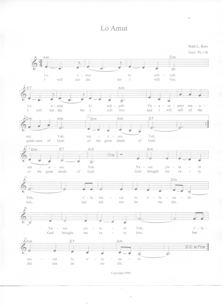 Free Sheet Music Lo Amut