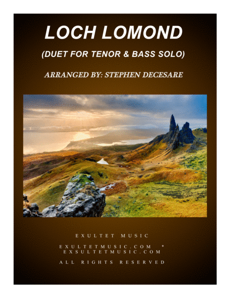 Free Sheet Music Loch Lomond Duet For Tenor And Bass Solo