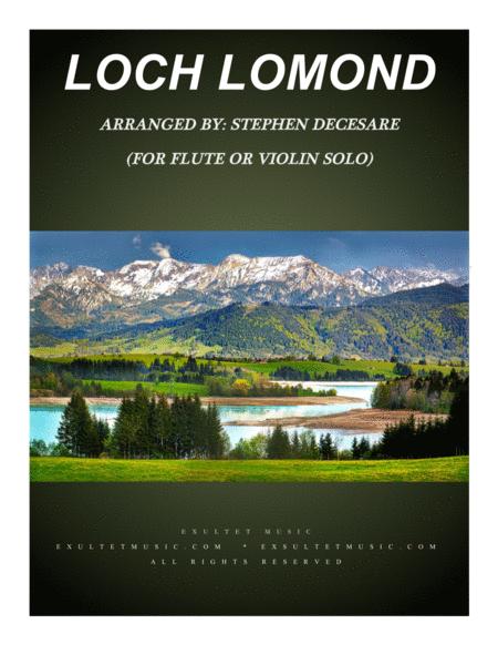 Free Sheet Music Loch Lomond For Flute Or Violin Solo And Piano