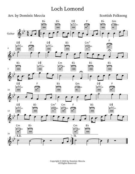 Loch Lomond Guitar Sheet Music