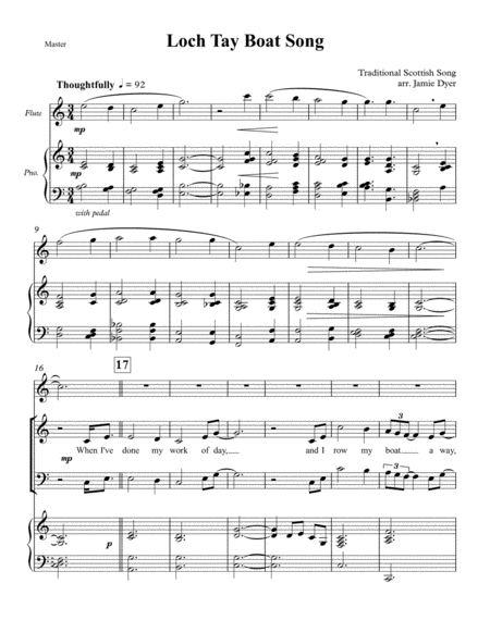 Loch Tay Boat Song Sheet Music