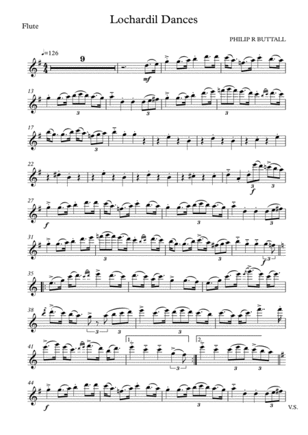 Free Sheet Music Lochardil Dances Iwind Quintet Set Of Parts X5