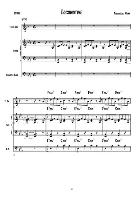 Free Sheet Music Locomotive Score