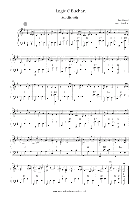 Free Sheet Music Logie O Buchan