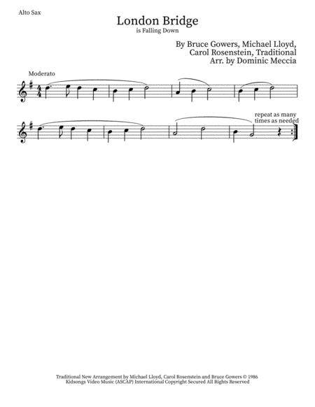 London Bridge Alto Sax Sheet Music