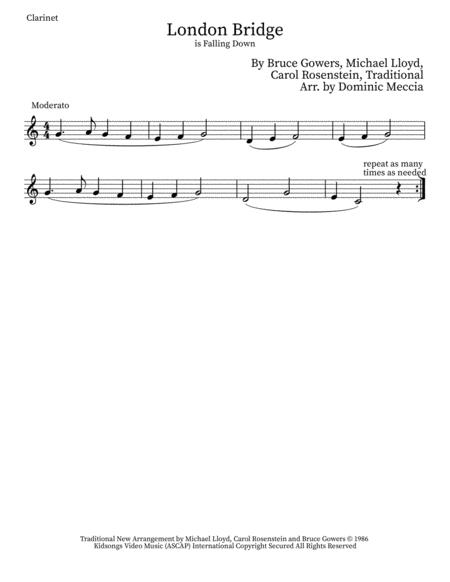 London Bridge Clarinet Sheet Music