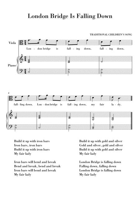 London Bridge Piano And Viola Sheet Music