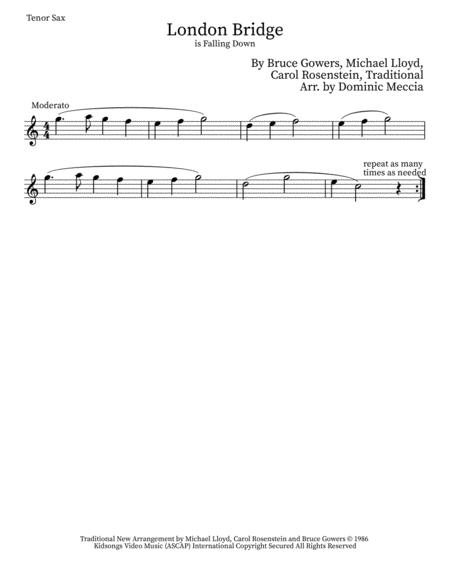 London Bridge Tenor Sax Sheet Music