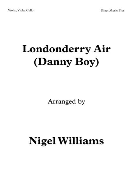 Londonderry Air Danny Boy For String Trio Sheet Music