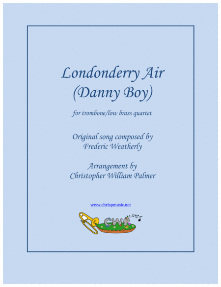 Londonderry Air Danny Boy Trombone Quartet Sheet Music