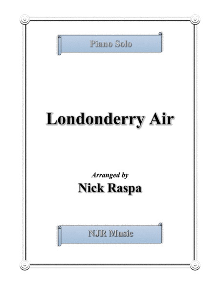 Londonderry Air O Danny Boy Advanced Intermediate Piano Sheet Music