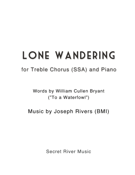 Lone Wandering Sheet Music