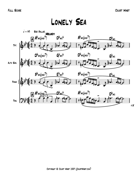 Lonely Sea Lead Sheet Sheet Music