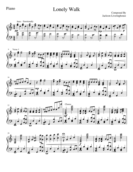 Lonely Walk Sheet Music