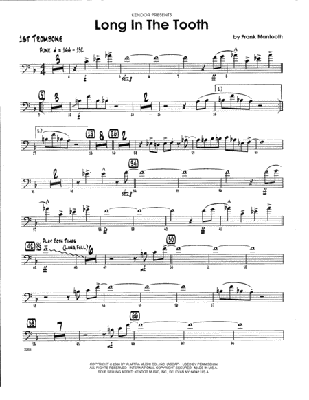 Free Sheet Music Long In The Tooth 2nd Trombone