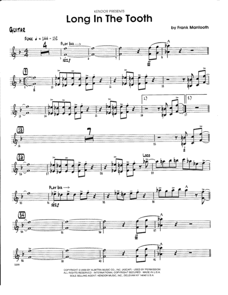 Long In The Tooth Piano Sheet Music