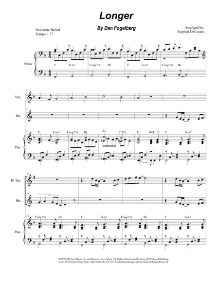 Free Sheet Music Longer Duet For Bb Trumpet And French Horn