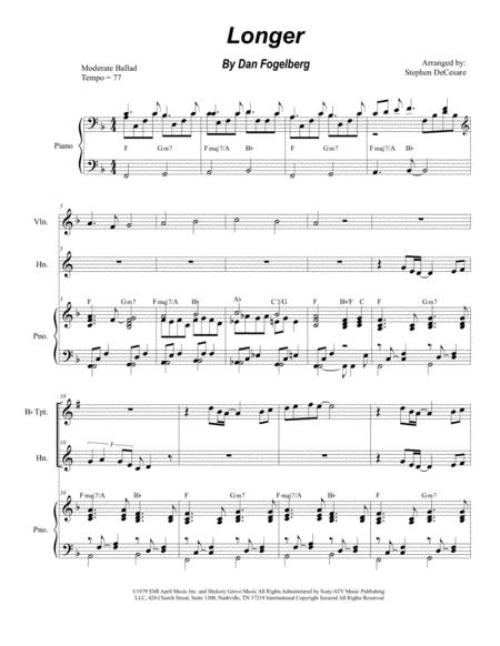 Longer Duet For Bb Trumpet And French Horn Sheet Music