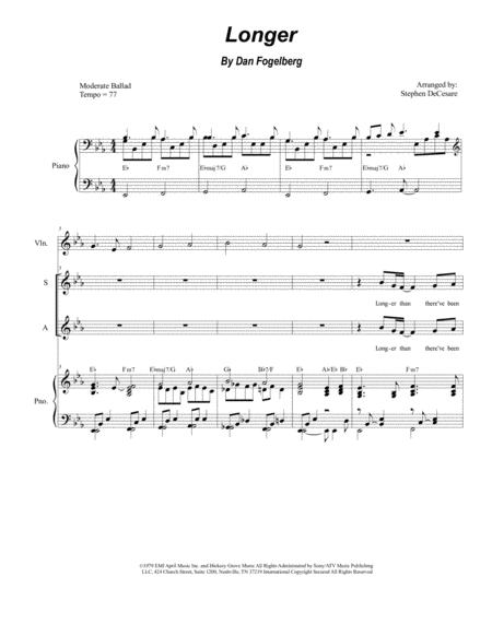 Free Sheet Music Longer For Satb